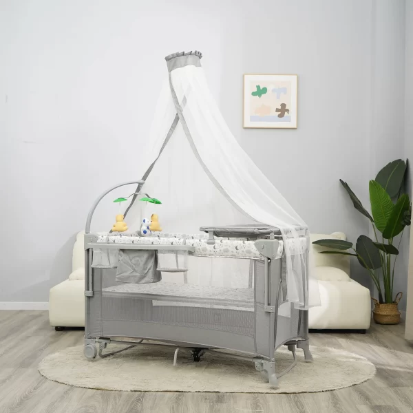 High Quality Classic Folding Portable Baby Cot Playpen Multi-Function Baby Bed, Wholesale