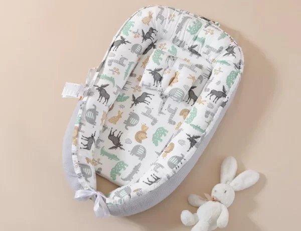 Cute Theme Double-Sided Baby Lounger for Newborn, Soft Breathable, Wholesale - 图片 5