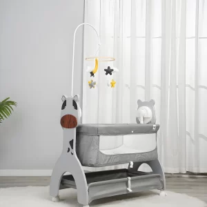 Smart Electric Baby Rocking Crib with Wheels, Multi-Functional Baby Bassinets Bed, Wholesale