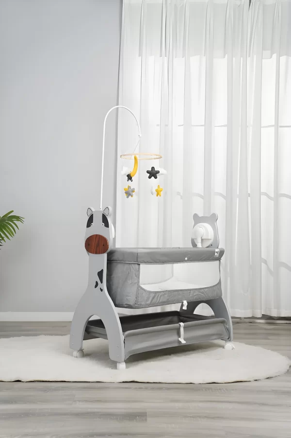 Smart Electric Baby Rocking Crib with Wheels, Multi-Functional Baby Bassinets Bed, Wholesale