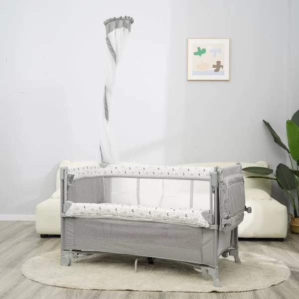 High Quality Classic Folding Portable Baby Cot Playpen Multi-Function Baby Bed, Wholesale - 图片 2