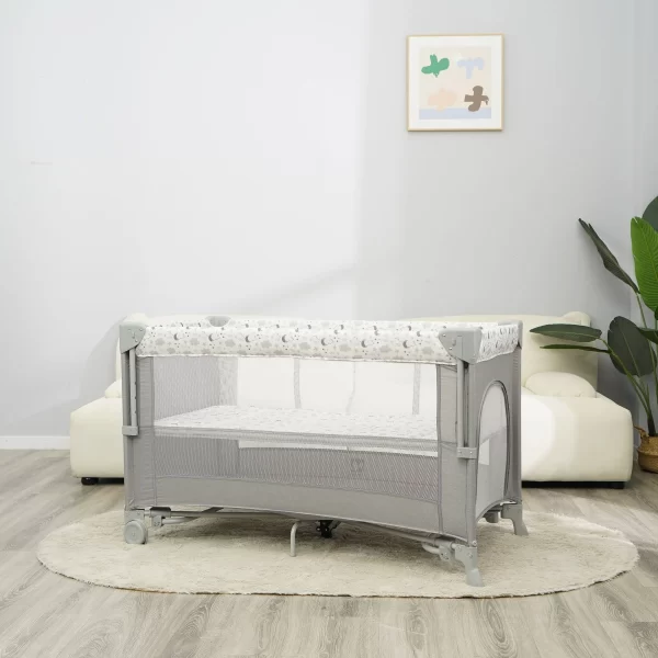 High Quality Classic Folding Portable Baby Cot Playpen Multi-Function Baby Bed, Wholesale - 图片 8