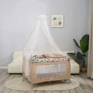 Foldable Crib Baby Portable Crib Moveable With Diaper Table Crib, Wholesale