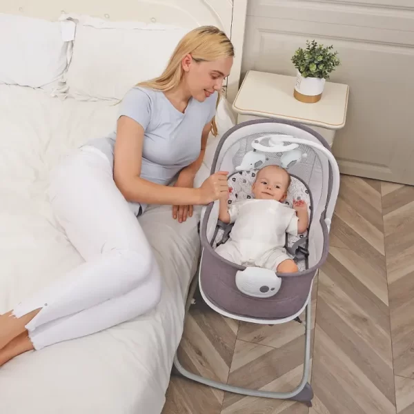Foldable Multifunctional Baby Crib Baby Swing Cradle Bassinet, Wholesale - 图片 2