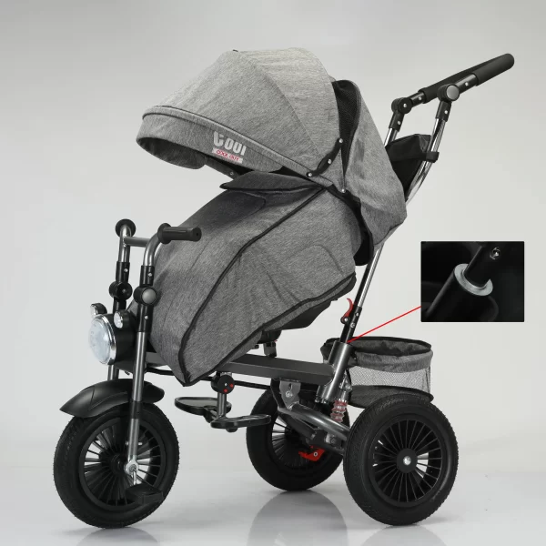 Wholesale Children's Pedal Tricycle Bicycle 3 Rubber Wheels Bike with Canopy