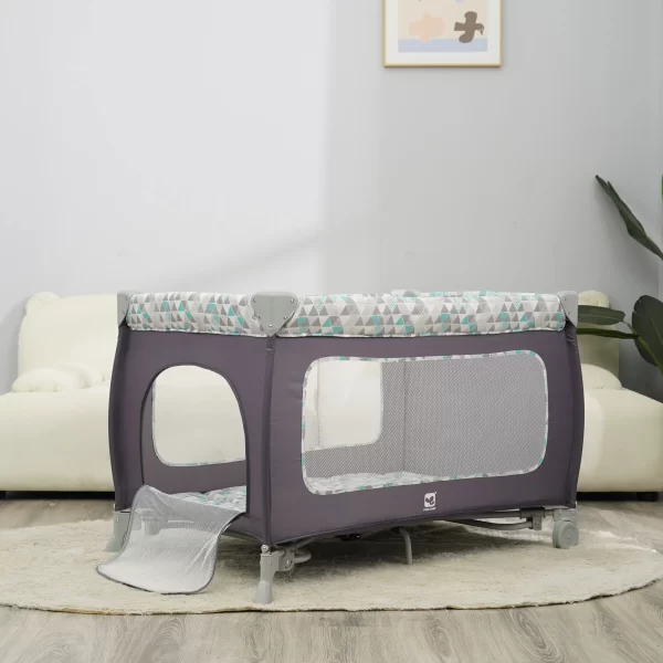 Foldable Crib Baby Portable Crib Moveable With Diaper Table Crib, Wholesale - 图片 5