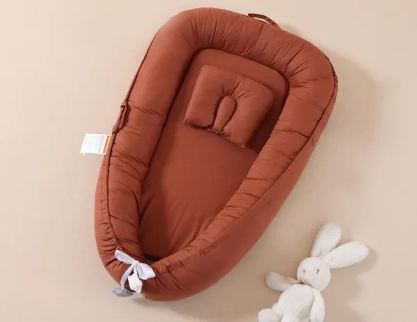 Pure Color Double-Sided Baby Lounger for Newborn, Soft Breathable, Wholesale - 图片 6