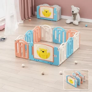 Baby Playpen Folding Safety Play Yard for Children Indoor Plastic Kids Playpen, Wholesale