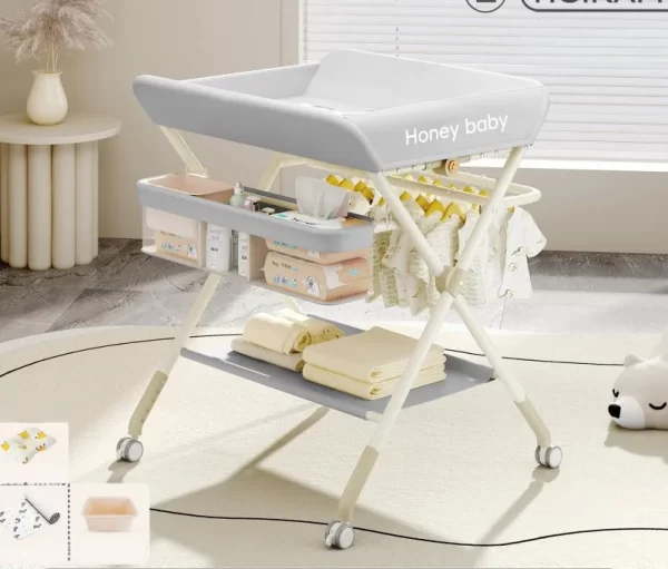 Portable Baby Changing Station for Newborn Infant with Wheels Adjustable Height Changing Table for Distributor