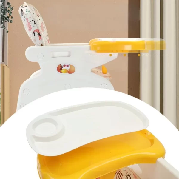 Multi-Functional Baby High Chair, Convertible to Play Table, 5-Point Harness, & Adjustable Tray, Wholesale - 图片 5