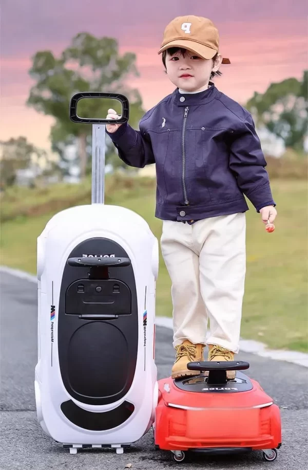 Multifunctional Sliding Car Children's Suitcase-Shaped Luggage Car with 4 Wheels for Easy Slide, Wholesale - 图片 7