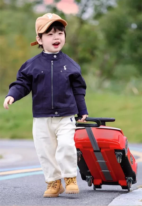 Multifunctional Sliding Car Children's Suitcase-Shaped Luggage Car with 4 Wheels for Easy Slide, Wholesale - 图片 6