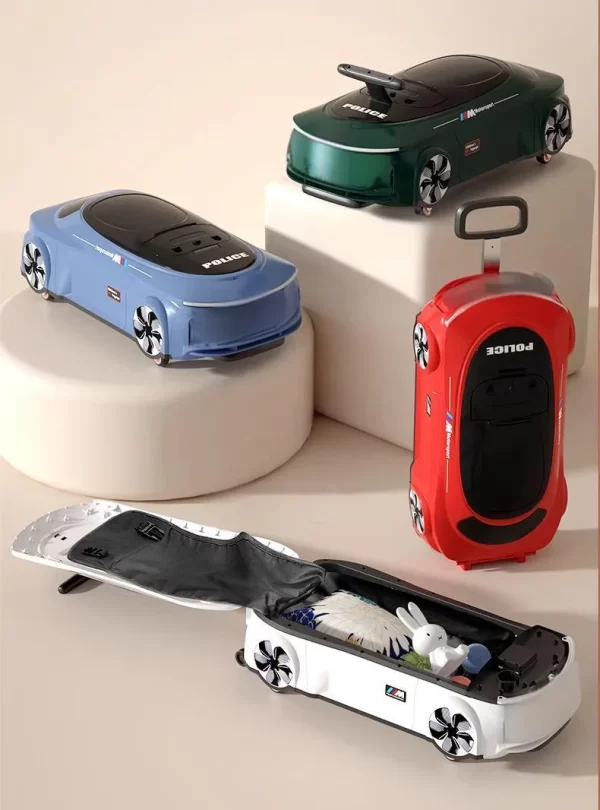 Multifunctional Sliding Car Children's Suitcase-Shaped Luggage Car with 4 Wheels for Easy Slide, Wholesale - 图片 5