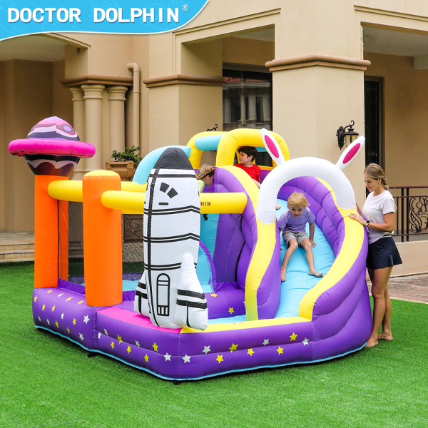Bouncy Castle with Slide, Inflatable Castle with Air Blower, Indoor/Outdoor Jump House for Kids - 图片 6