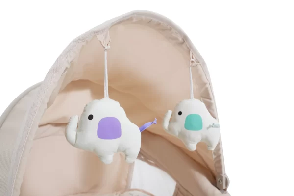 Smart Baby Rocking Chair with Adjustable Recline & Canopy Includes Mosquito Net & Toys, Wholesale - 图片 6