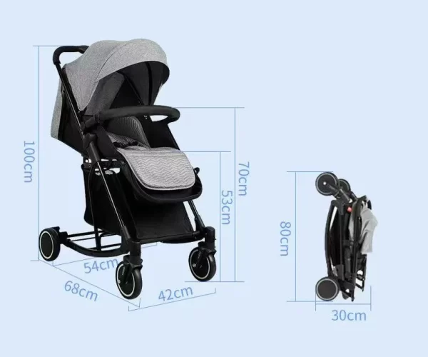 One-Second Fold 2-in-1 Baby Stroller Convertible Rocking Horse Mode for Distributor - 图片 7