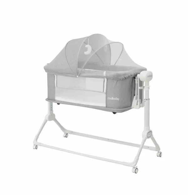 Smart Bluetooth Baby Bassinet with Mosquito Canopy & Music Baby Rocking Bed, Wholesale - 图片 5