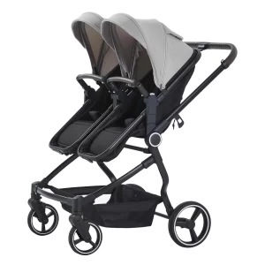Side by Side Double Stroller Twin Stroller Lightweight Aluminum Frame 2-in-1 Reversible Seats One-Hand Fold for Distributor