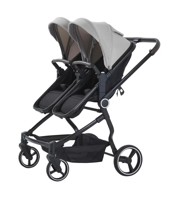 Side by Side Double Stroller Twin Stroller Lightweight Aluminum Frame 2-in-1 Reversible Seats One-Hand Fold for Distributor