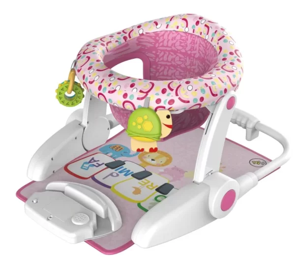 4 in 1 Learn-to-Sit Baby Sit Me up Floor Seat, 3-Positions Grow with Infant, Portable Baby Chair, Includes Toys and Musical Mat, Wholesale