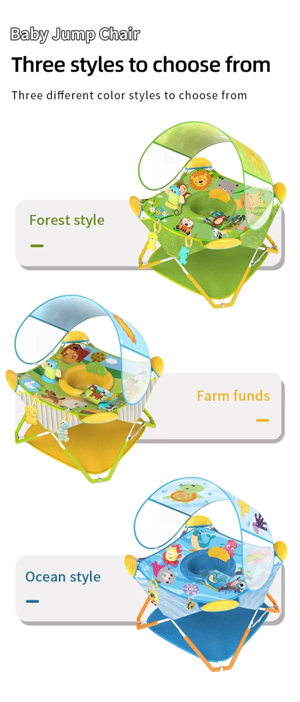 Baby Jump Chair Portable Baby Activity Center Height Adjustable, Indoor Outdoor Use, Light Weight, Wholesale - 图片 5