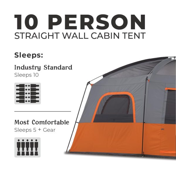 Tent for Family Camping | 10 Person / 11 Person / 12 Person Large Multi Room Cabin Tents for Car Camping & Outdoor Adventures - 图片 2