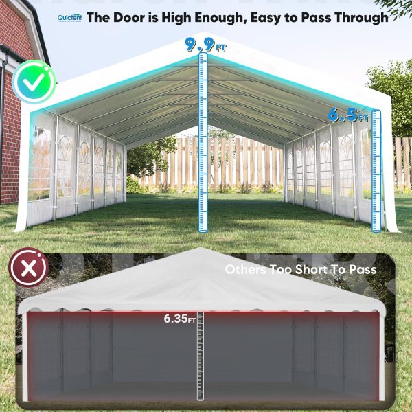 Heavy Duty Outdoor Canopy Tent Carport Wedding Event Shelter BBQ Wedding Tents for Parties with Storage Bags - 图片 3