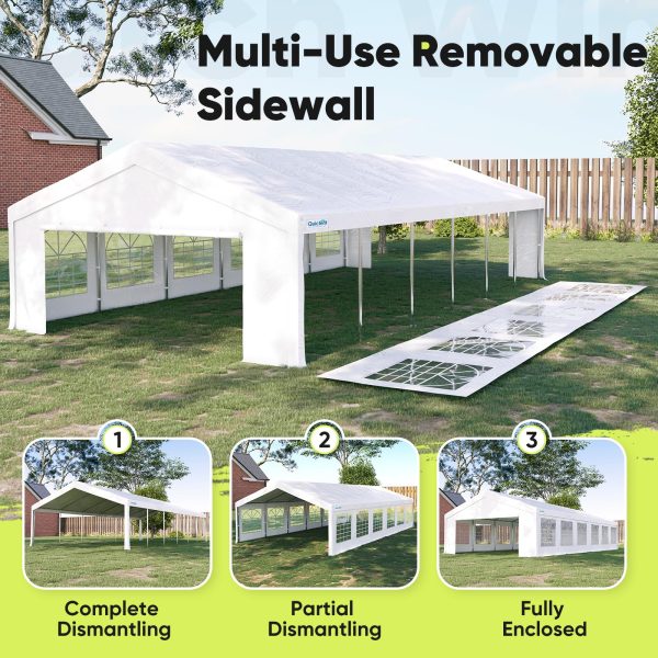 Heavy Duty Outdoor Canopy Tent Carport Wedding Event Shelter BBQ Wedding Tents for Parties with Storage Bags - 图片 5