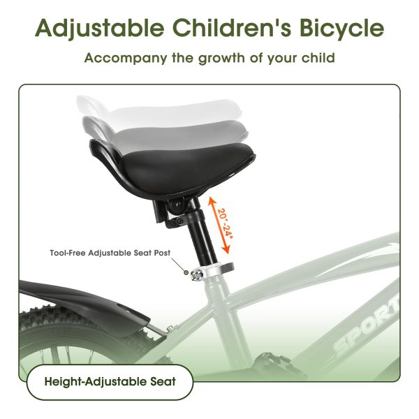 Kids Bike for Boys Girls 12 Inch Kid Bike with Removable Training Wheels Sturdy Frame Adjustable Seat Handbrake & Coaster Brake - 图片 5