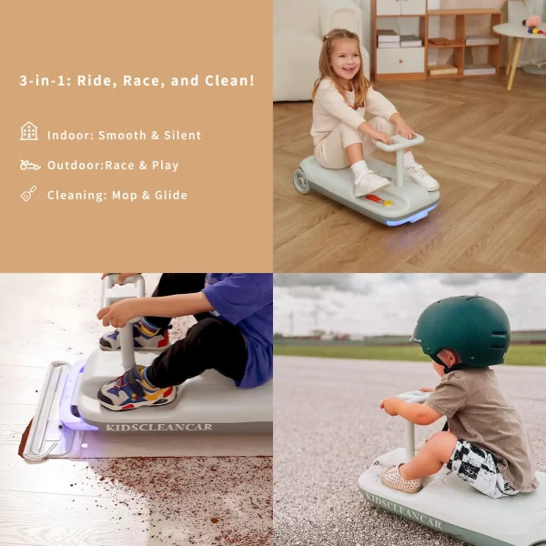 Kids Ride-On Car with Mopping Function Kids Go-Cart Adjustable Speed Multi - Functional Ride-on Toy for Kids, Wholesale - 图片 5