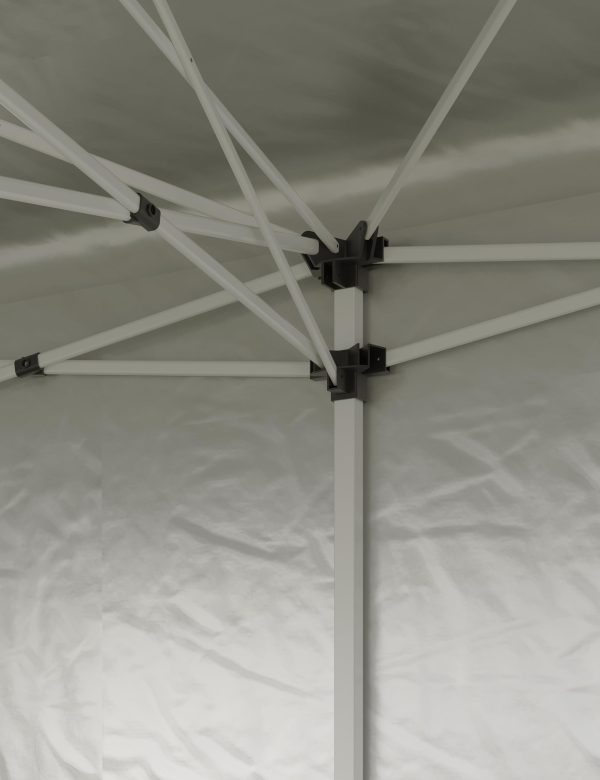 10x20 Pop Up Canopy Tent with 4 SideWalls, Heavy Duty Outdoor Canopy UPF 50+ All Season Waterproof Commercial Street Vendors Party Tents with Roller Bag, 8 Stakes & 6 Sandbags, Khaki - 图片 5