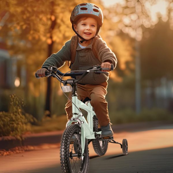 Kids Bike for Boys Girls 12 Inch Kid Bike with Removable Training Wheels Sturdy Frame Adjustable Seat Handbrake & Coaster Brake - 图片 6