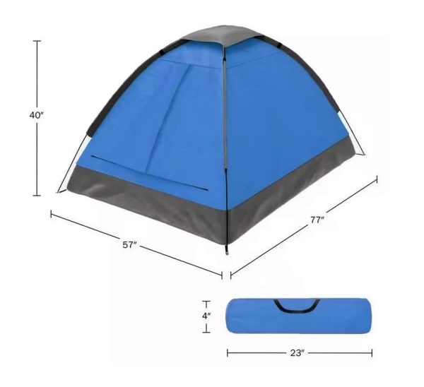 2 Person Camping Tent with Rain Fly and Carrying Bag - Lightweight Outdoor Tent for Backpacking, Hiking, or Beach Use Outdoors - 图片 6