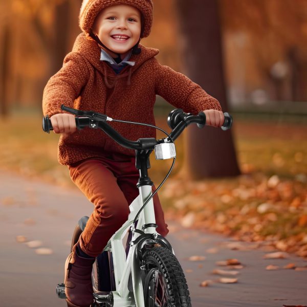 Kids Bike for Boys Girls 12 Inch Kid Bike with Removable Training Wheels Sturdy Frame Adjustable Seat Handbrake & Coaster Brake - 图片 7