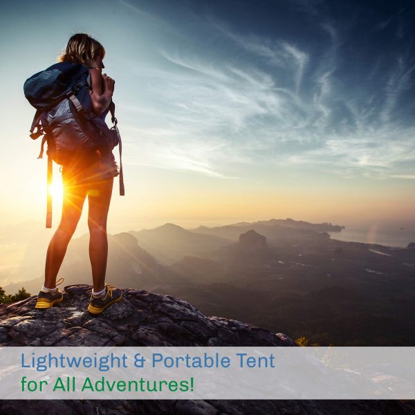 2 Person Camping Tent with Rain Fly and Carrying Bag - Lightweight Outdoor Tent for Backpacking, Hiking, or Beach Use Outdoors - 图片 7