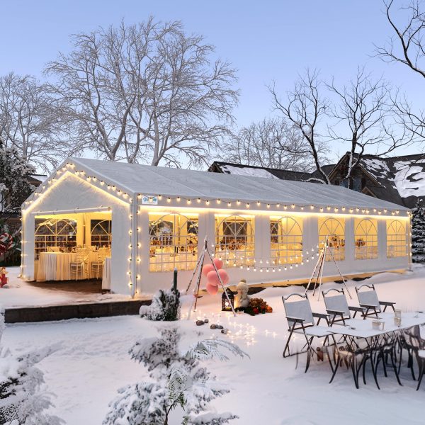 Heavy Duty Outdoor Canopy Tent Carport Wedding Event Shelter BBQ Wedding Tents for Parties with Storage Bags - 图片 7