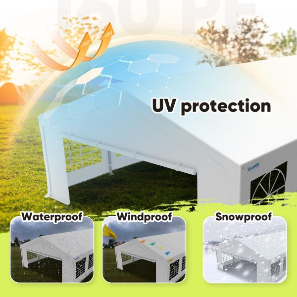 Heavy Duty Outdoor Canopy Tent Carport Wedding Event Shelter BBQ Wedding Tents for Parties with Storage Bags - 图片 8