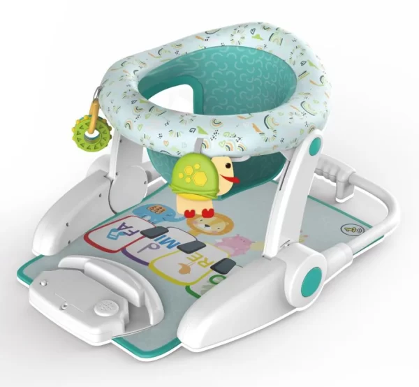 4 in 1 Learn-to-Sit Baby Sit Me up Floor Seat, 3-Positions Grow with Infant, Portable Baby Chair, Includes Toys and Musical Mat, Wholesale - 图片 3