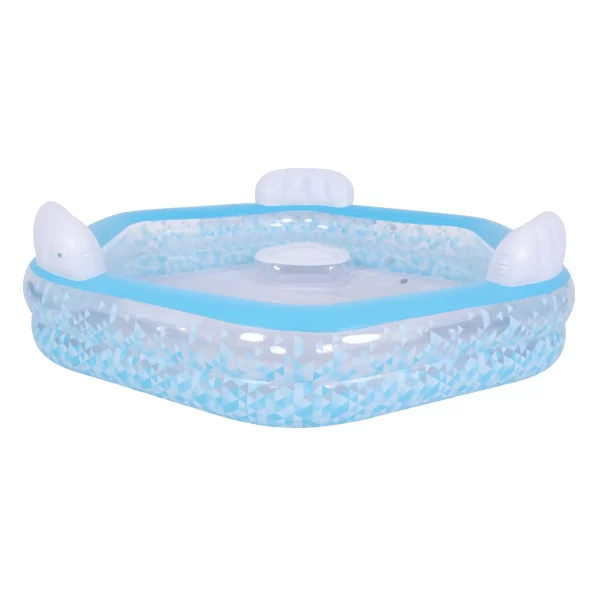 Inflatable Swimming Pool for Kids & Adults, Family-Sized Blow Up Pool, Thickened PVC Outdoor/Indoor Paddling Pool for Backyard, Garden, Summer Water Fun - 图片 3