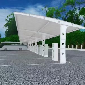 Seven - shaped Membrane Structure Carport: Stylish & Functional Parking Shelter
