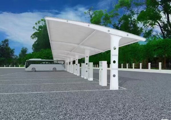 Seven - shaped Membrane Structure Carport: Stylish & Functional Parking Shelter