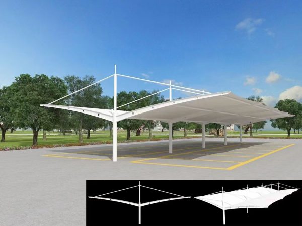 Tensile Membrane Structure Carport - Stylish & Durable Parking Shelter - 图片 2