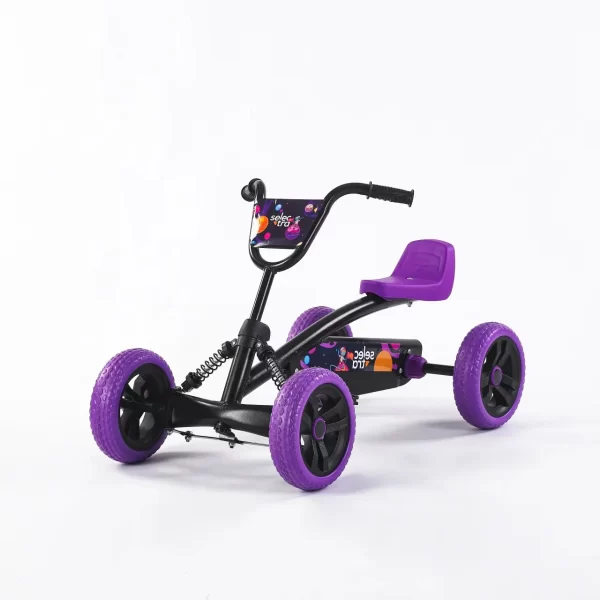 Kids Go-Kart, Four-Wheel Ride-on Toy with Adjustable Seat & Spring Suspension, Fun Outdoor Pedal Car for Children - 图片 2