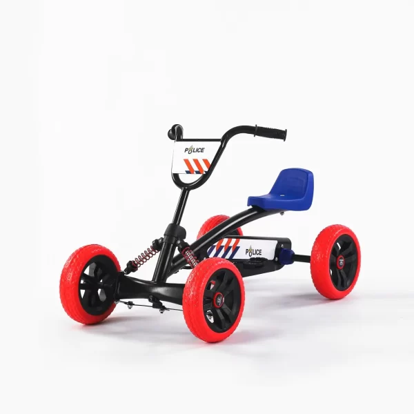 Kids Go-Kart, Four-Wheel Ride-on Toy with Adjustable Seat & Spring Suspension, Fun Outdoor Pedal Car for Children - 图片 8