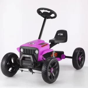 Kids Ride-on Go-Kart, Jeep-Inspired Pedal Car for Children, Pink Off - Road Style Toy Vehicle