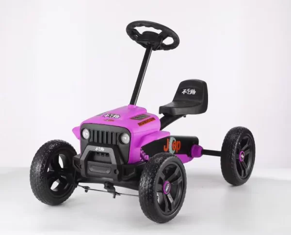 Kids Ride-on Go-Kart, Jeep-Inspired Pedal Car for Children, Pink Off - Road Style Toy Vehicle