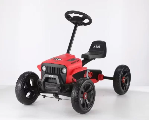 Kids Ride-on Go-Kart, Jeep-Inspired Pedal Car for Children, Pink Off - Road Style Toy Vehicle - 图片 2