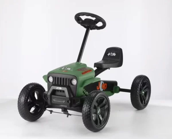 Kids Ride-on Go-Kart, Jeep-Inspired Pedal Car for Children, Pink Off - Road Style Toy Vehicle - 图片 3