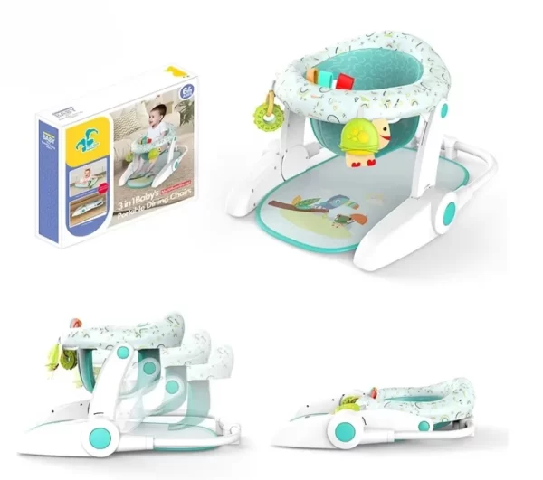 4 in 1 Learn-to-Sit Baby Sit Me up Floor Seat, 3-Positions Grow with Infant, Portable Baby Chair, Includes Toys and Musical Mat, Wholesale - 图片 4