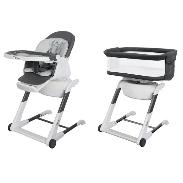 6-in-1 Baby Rocking Chair & High Chair Multi-functional Baby Bassinet Adjustable Height Foldable, Wholesale